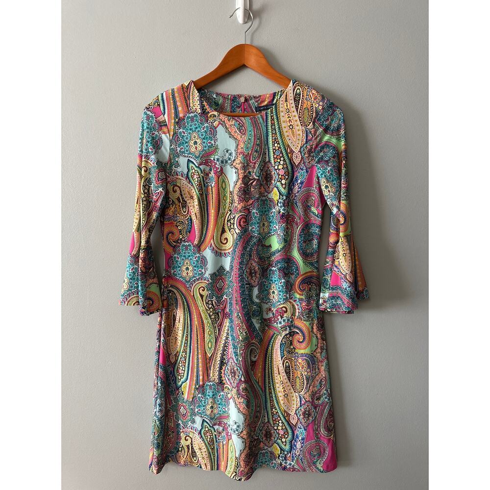 Tommy Hilfiger Paisley Print Dress Women’s Size 4 Colorful Boho Shift